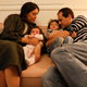 Noor Djait, a 31-year-old architect and Ismail Benmiled, a 36-year-old businessman, with their three-year-old son Said and four-month-old daughter Malek, at their Tunis home.